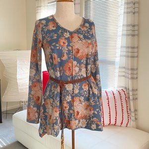 Soft Surroundings Bohemian Floral Long Sleeved Top US XS